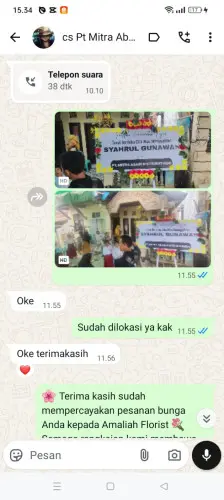 Testimonial Papan Bunga kuta utara