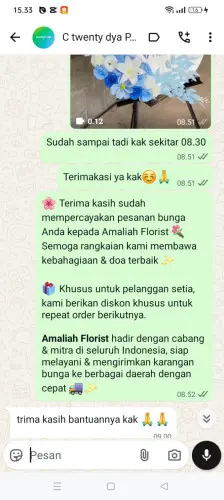Testimonial Standing Flower kuta utara